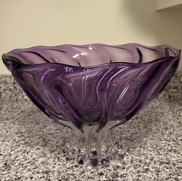 Ed Branson Handblown Purple Glass Arbor est. 2001 - Picture 1 of 4